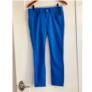 Jcrew royal blue ankle toothpick jeans size 27